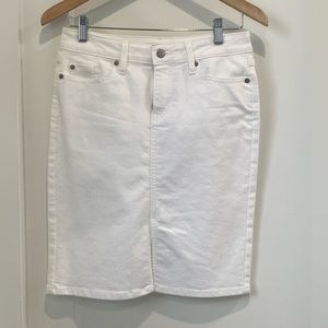 Gap white denim skirt